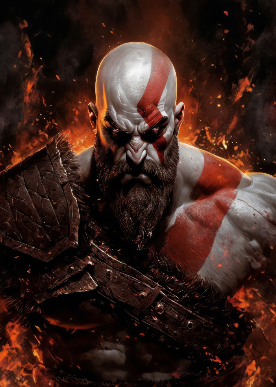 Metalowy obraz z imieniem - Kratos