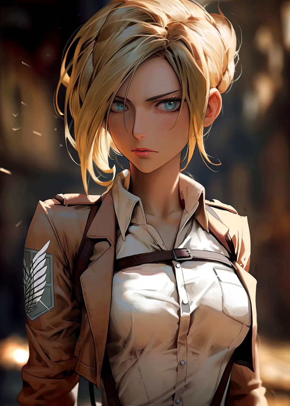 Druk metaliczny z designem Annie Leonhart