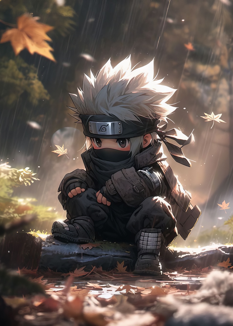 Druk metaliczny z designem Kakashi Hatake