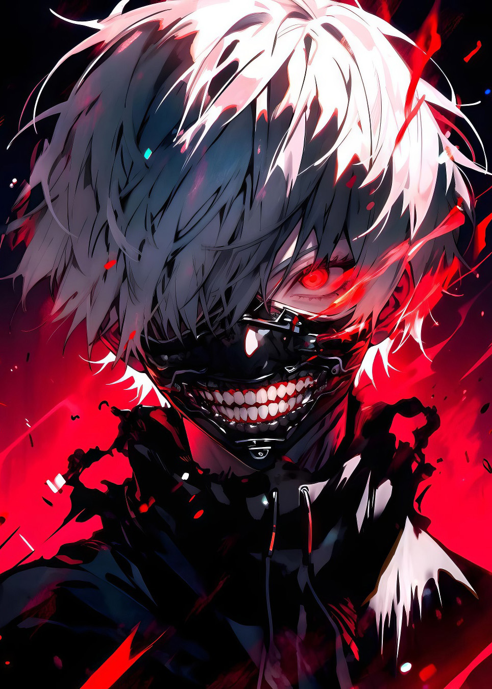 Błyszczący obraz z metalu - Ken Kaneki