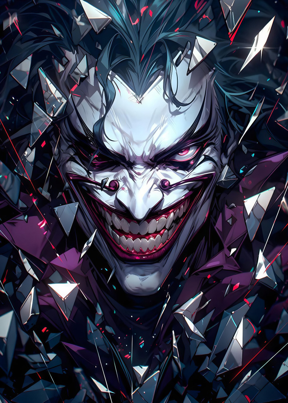 Nowoczesny obraz z metalu - Joker