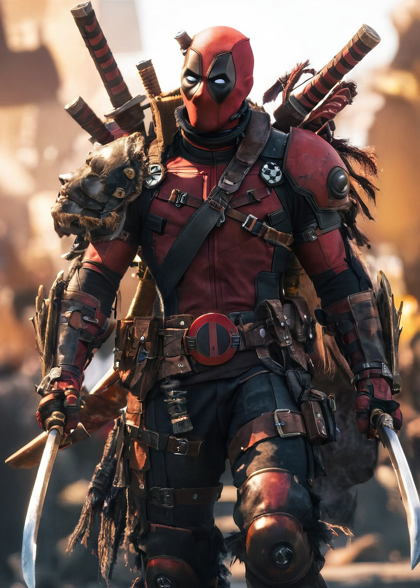 Metalowy obraz na ścianę - Deadpool z kategorii {{kategorie}}