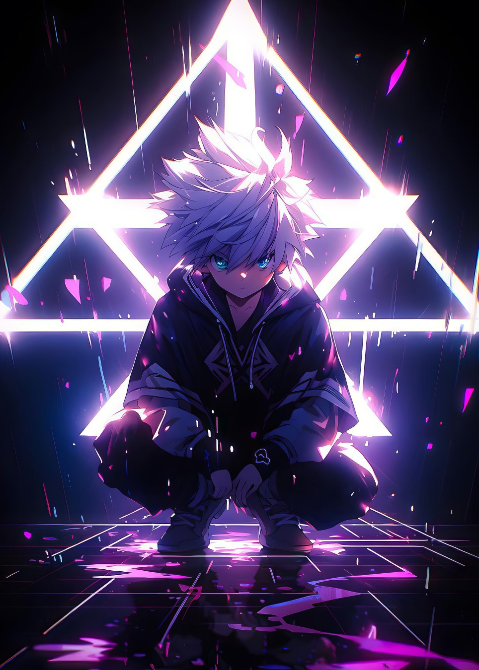 Nowoczesny obraz z metalu - Killua Zoldyck