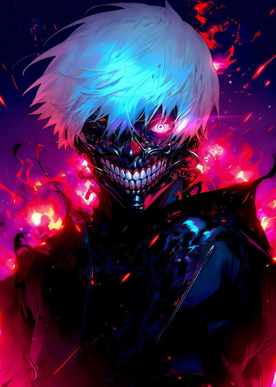 Błyszczący obraz z metalu - Ken Kaneki