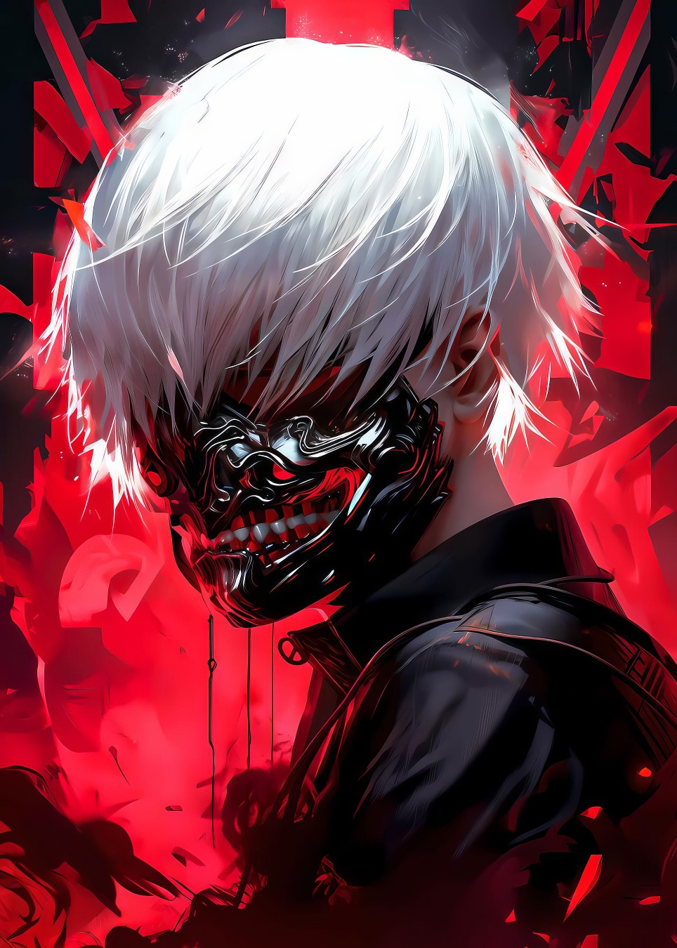 Nowoczesny obraz z metalu - Ken Kaneki